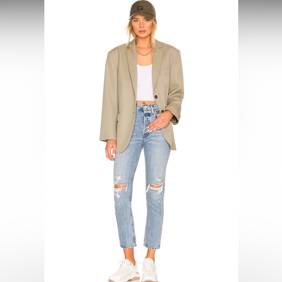 AGOLDE Riley High Rise Straight Crop Distressed Jeans - Picture 9 of 9